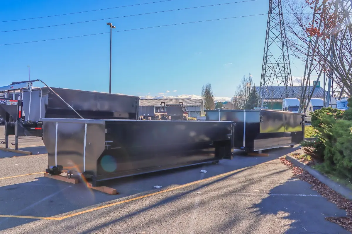 Roll-off dumpster ready for waste disposal at job site for Roofing Dumpster Rental in Tempe